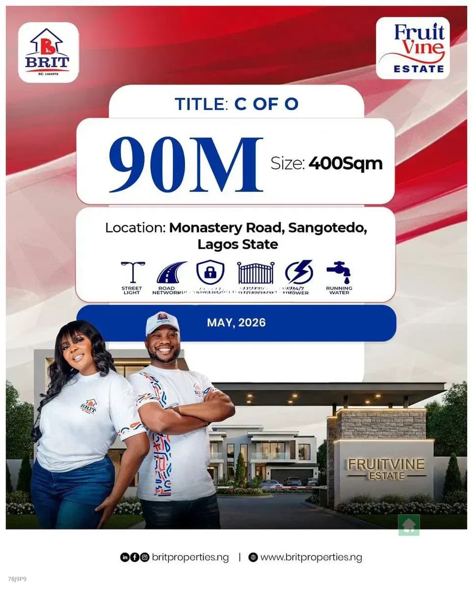 Land for Sale in Sangotedo, Ajah, Lagos