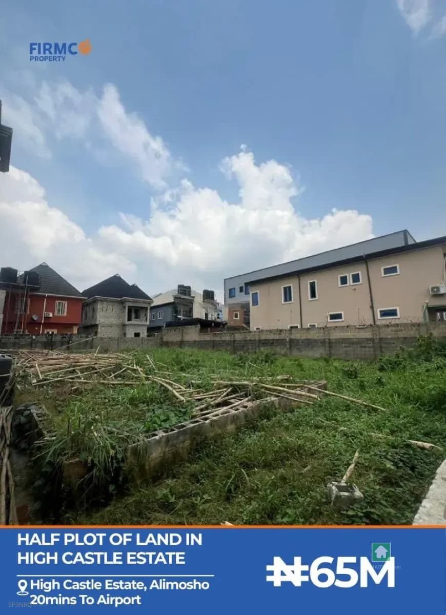 Half Plot of Land in High Castle Estate, Alimosho