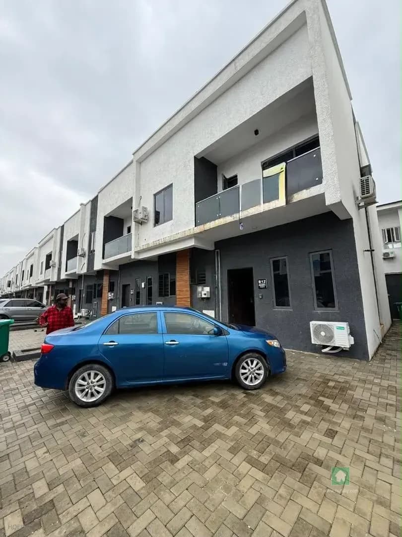 Partly Furnished 3-Bedroom Terrace Duplex in Sangotedo for Rent